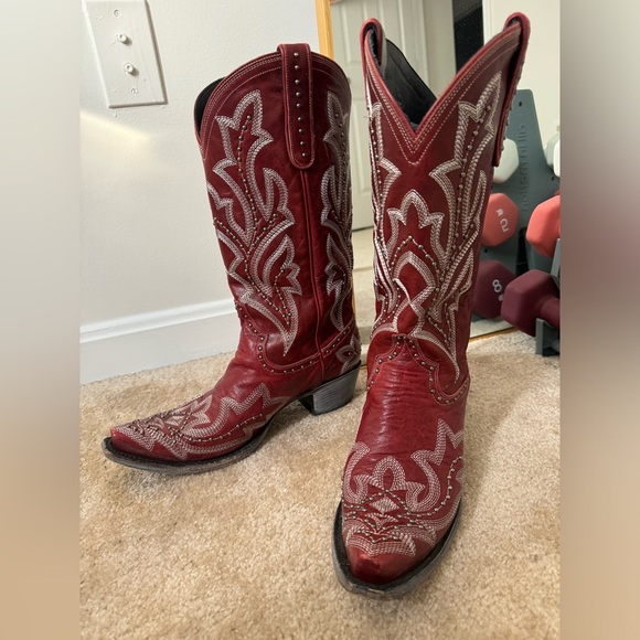 Red cowgirl boots size 10 - Picture 2 of 8